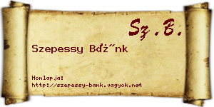 Szepessy Bánk névjegykártya